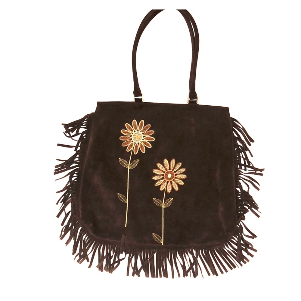BERGE brown suede bag
